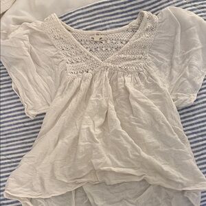 Billabong White Crochet Detail Blouse